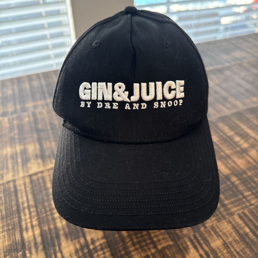 Gin & Juice Dr. Dre Snoop Dogg Black Cap Mesh Snap-Back Hat Parental Advisor